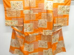 アンティーク　異国人物模様長襦袢